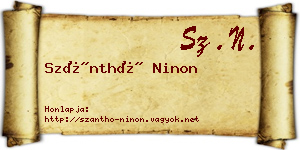 Szánthó Ninon névjegykártya